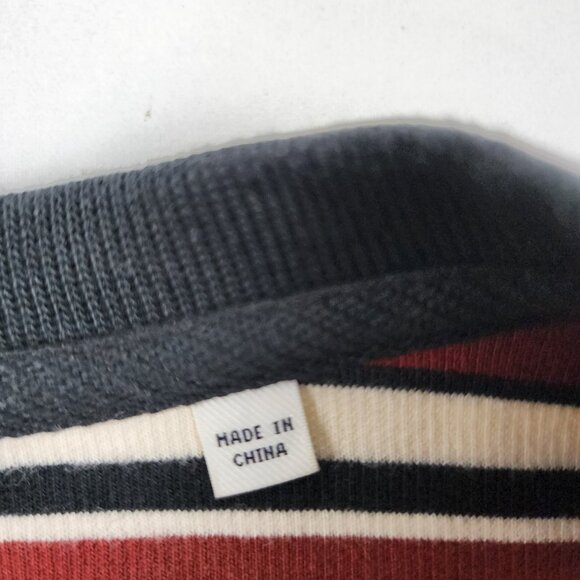 Billy Reid Sweater Womens Small Multi Striped Crewneck Side Zips - Picture 7 of 8